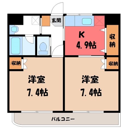 チーズコートの物件間取画像